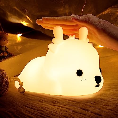 CHWARES Hirsch Elch Nachtlicht Kinder, Kawaii Nachtlicht Baby, Led nachtlampe...